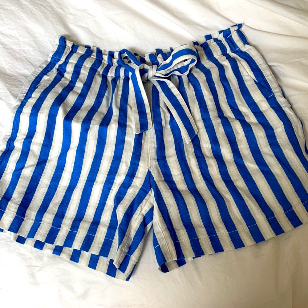 JCrew Factory Paperbag Striped Shorts